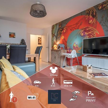 *Disneyland-Paris* 7Pers, Wifi, Parking, Netflix Montévrain Dış mekan fotoğraf